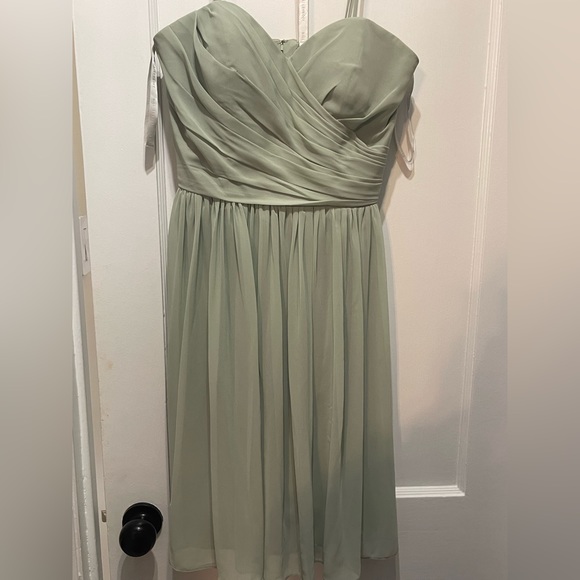 Bill Levkoff Strapless Dress - pistachio color -Size 4 - Picture 2 of 11